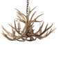 Meyda Lighting Antlers 30" 4-Light Antique Copper Mule Deer Chandelier