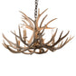 Meyda Lighting Antlers 30" 4-Light Antique Copper Mule Deer Chandelier