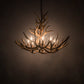 Meyda Lighting Antlers 32" 8-Light Antique Copper Mule Deer Chandelier