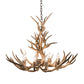 Meyda Lighting Antlers 32" 8-Light Antique Copper Mule Deer Chandelier