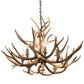 Meyda Lighting Antlers 32" 8-Light Antique Copper Mule Deer Chandelier