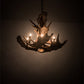 Meyda Lighting Antlers 33" 10-Light Antique Copper Moose Chandelier