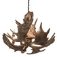 Meyda Lighting Antlers 33" 10-Light Antique Copper Moose Chandelier
