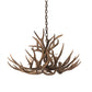 Meyda Lighting Antlers 33" 4-Light Antique Copper Whitetail Deer Chandelier