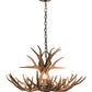 Meyda Lighting Antlers 33" 4-Light Antique Copper Whitetail Deer Chandelier