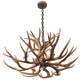 Meyda Lighting Antlers 33" 4-Light Antique Copper Whitetail Deer Chandelier