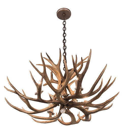 Meyda Lighting Antlers 33" 4-Light Antique Copper Whitetail Deer Chandelier