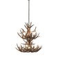 Meyda Lighting Antlers 34" 12-Light 2-Tier Antique Copper Mule Deer Chandelier