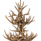 Meyda Lighting Antlers 34" 12-Light 2-Tier Antique Copper Mule Deer Chandelier