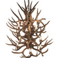 Meyda Lighting Antlers 34" 12-Light 2-Tier Antique Copper Mule Deer Chandelier