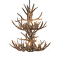 Meyda Lighting Antlers 34" 12-Light 2-Tier Antique Copper Mule Deer Chandelier