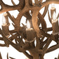 Meyda Lighting Antlers 34" 12-Light 2-Tier Antique Copper Mule Deer Chandelier