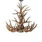 Meyda Lighting Antlers 34" 9-Light Antique Copper Elk & Mule Deer Chandelier