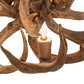 Meyda Lighting Antlers 34" 9-Light Antique Copper Elk & Mule Deer Chandelier