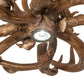 Meyda Lighting Antlers 34" 9-Light Antique Copper Elk & Mule Deer Chandelier