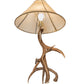 Meyda Lighting Antlers 34" Elk & Mule Deer Table Lamp With Beige Shade