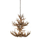 Meyda Lighting Antlers 36" 12-Light 2-Tier Antique Copper Mule Deer Chandelier