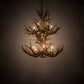 Meyda Lighting Antlers 36" 12-Light 2-Tier Antique Copper Mule Deer Chandelier