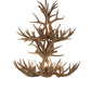 Meyda Lighting Antlers 36" 12-Light 2-Tier Antique Copper Mule Deer Chandelier
