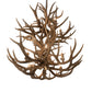 Meyda Lighting Antlers 36" 12-Light 2-Tier Antique Copper Mule Deer Chandelier