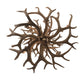 Meyda Lighting Antlers 36" 12-Light 2-Tier Antique Copper Mule Deer Chandelier