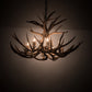 Meyda Lighting Antlers 38" 8-Light Antique Copper Chandelier
