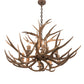 Meyda Lighting Antlers 38" 8-Light Antique Copper Chandelier
