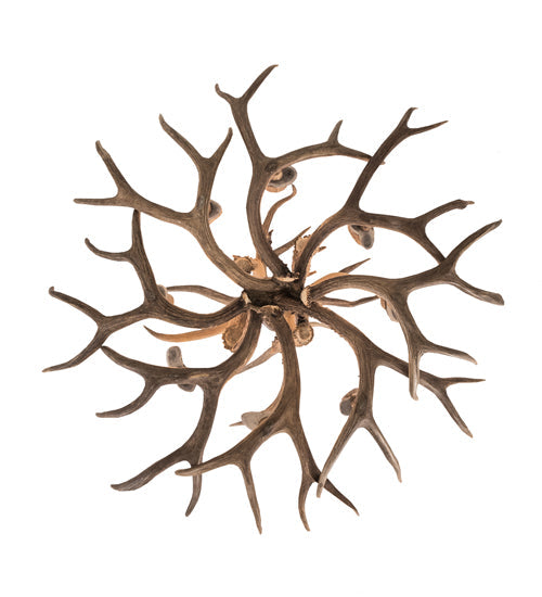 Meyda Lighting Antlers 38" 8-Light Antique Copper Chandelier