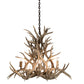 Meyda Lighting Antlers 38" 8-Light Antique Copper Mule Deer Chandelier