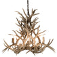 Meyda Lighting Antlers 38" 8-Light Antique Copper Mule Deer Chandelier