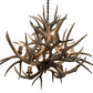 Meyda Lighting Antlers 38" 8-Light Antique Copper Mule Deer Chandelier