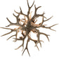 Meyda Lighting Antlers 38" 8-Light Antique Copper Mule Deer Chandelier