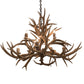 Meyda Lighting Antlers 39" 8-Light Antique Copper Chandelier