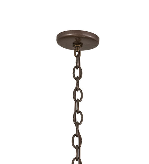 Meyda Lighting Antlers 39" 8-Light Antique Copper Chandelier