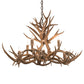 Meyda Lighting Antlers 39" 8-Light Antique Copper Chandelier