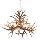 Meyda Lighting Antlers 42" 10-Light Antique Copper Mule Deer Chandelier