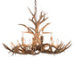 Meyda Lighting Antlers 42" 10-Light Antique Copper Mule Deer Chandelier