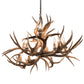 Meyda Lighting Antlers 42" 10-Light Antique Copper Mule Deer Chandelier