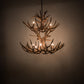 Meyda Lighting Antlers 42" 12-Light Antique Copper Mule Deer Chandelier
