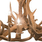 Meyda Lighting Antlers 42" 12-Light Antique Copper Mule Deer Chandelier