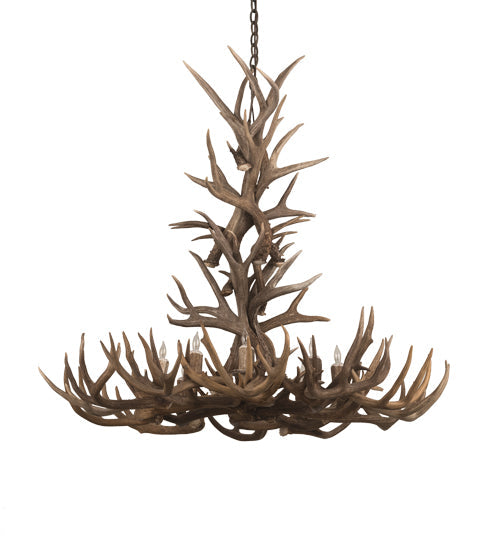 Meyda Lighting Antlers 43" 8-Light Antique Copper Whitetail Deer Chandelier