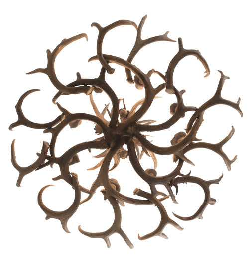 Meyda Lighting Antlers 43" 8-Light Antique Copper Whitetail Deer Chandelier