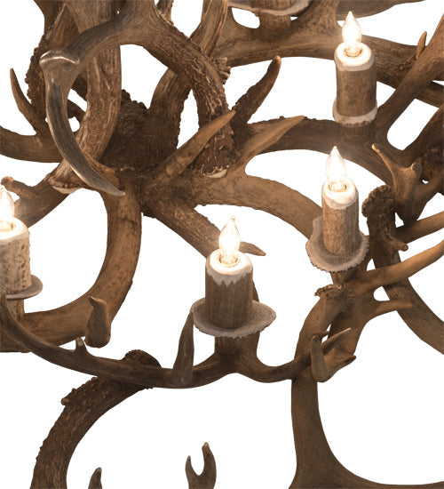 Meyda Lighting Antlers 43" 8-Light Antique Copper Whitetail Deer Chandelier