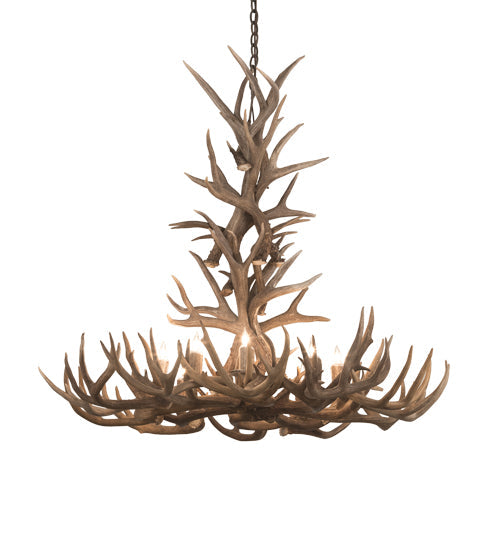 Meyda Lighting Antlers 43" 8-Light Antique Copper Whitetail Deer Chandelier