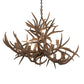 Meyda Lighting Antlers 45" 10-Light Antique Copper Mule Deer Chandelier