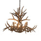 Meyda Lighting Antlers 45" 10-Light Antique Copper Mule Deer Chandelier
