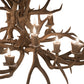 Meyda Lighting Antlers 45" 10-Light Antique Copper Mule Deer Chandelier