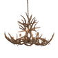 Meyda Lighting Antlers 45" 10-Light Antique Copper Mule Deer Chandelier