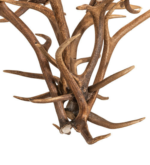 Meyda Lighting Antlers 48" 8-Light Antique Copper Elk & Mule Deer Chandelier