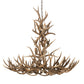 Meyda Lighting Antlers 52" 12-Light Antique Copper Mule Deer Chandelier